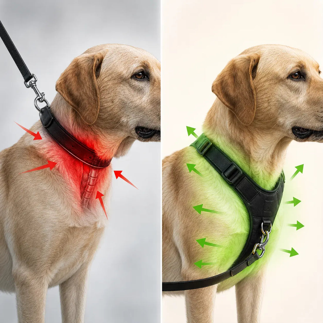 While you're being dragged, your dog is being hurt.